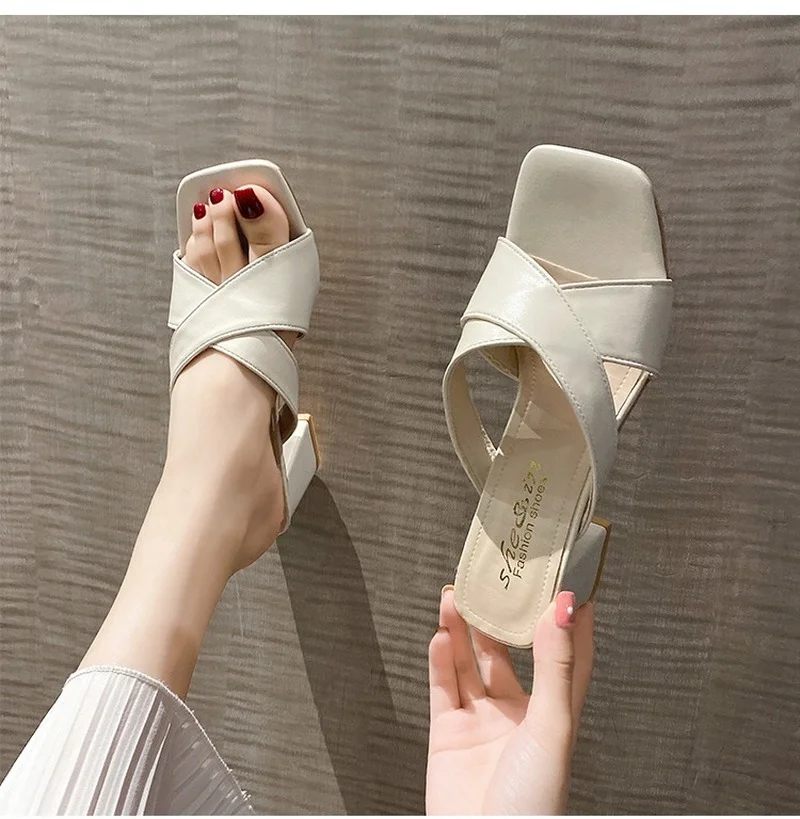 Lazy Slippers Women Sandals Summer Outdoor Square Heels Fashion 2022 New Leather Sandals INS Zapatillas Mujer Casa Handmade
Lazy Slippers Women Sandals Summer Outdoor Square Heels Fashion 2022 New Leather Sandals INS Zapatillas Mujer Casa Handmade