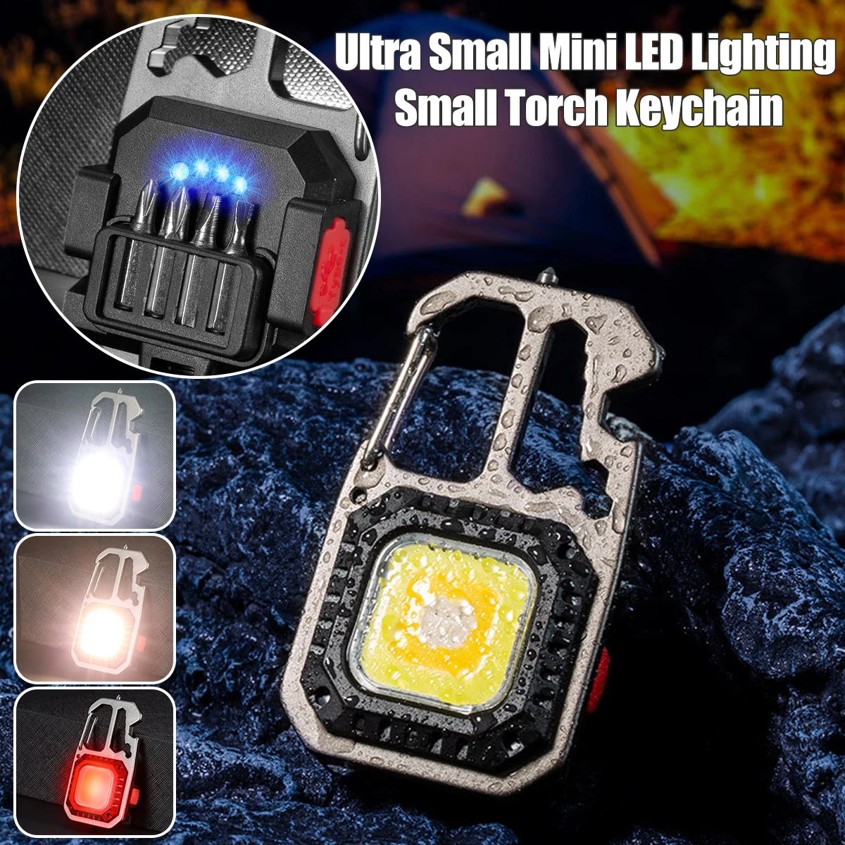 Mini COB Flashlight 600 Lumens Bright Keychain Flashlight 4 Lighting Modes Portable USB Rechargeable Pocket Light with Bracket
Mini COB Flashlight 600 Lumens Bright Keychain Flashlight 4 Lighting Modes Portable USB Rechargeable Pocket Light with Bracket