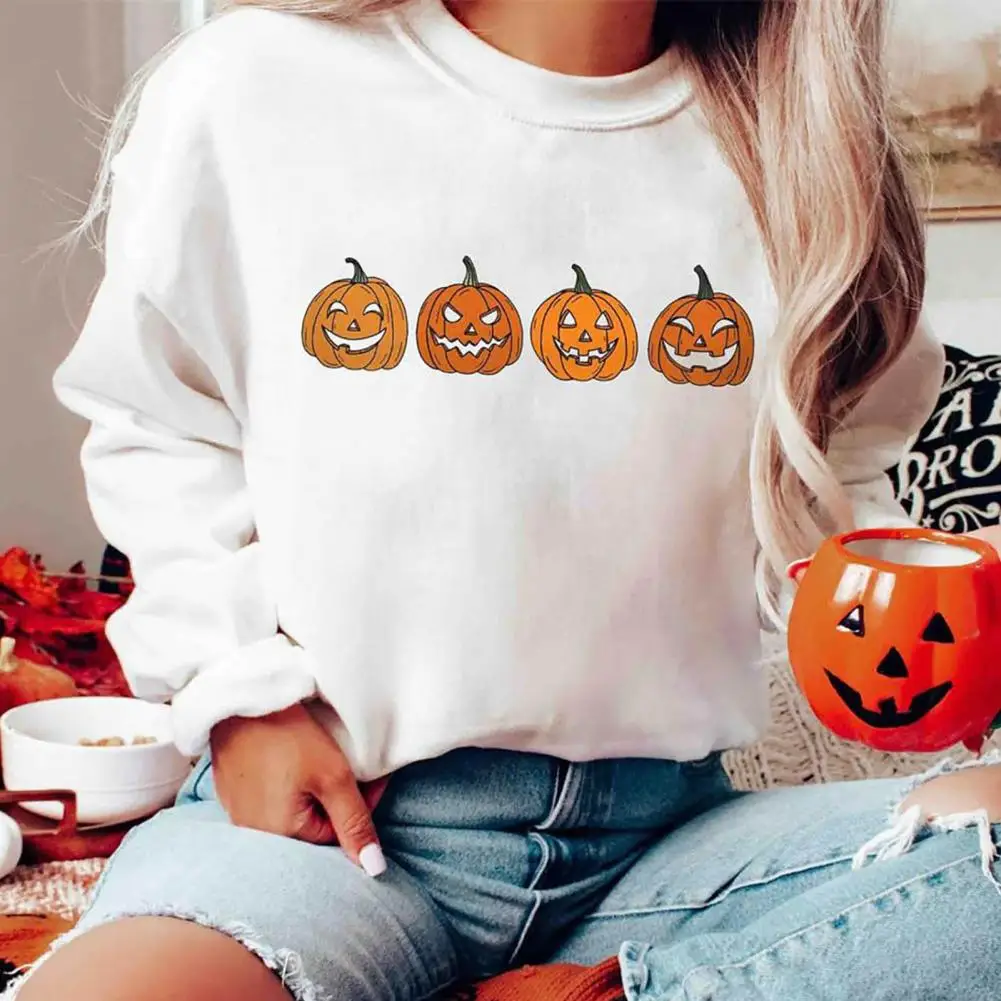 S-5XL Women Halloween Sweatshirts Pumpkin Elements Loose Long Sleeves Round Neck Thick Soft Plus Size Women Winter Top for Party
S-5XL Women Halloween Sweatshirts Pumpkin Elements Loose Long Sleeves Round Neck Thick Soft Plus Size Women Winter Top for Party