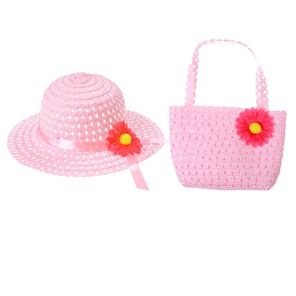 2PCS/set NEW Summer Girls Kids Beach Hats Bags Flower Straw Tote Handbag Bag Suit Fit 1-6 years old Kids
2PCS/set NEW Summer Girls Kids Beach Hats Bags Flower Straw Tote Handbag Bag Suit Fit 1-6 years old Kids