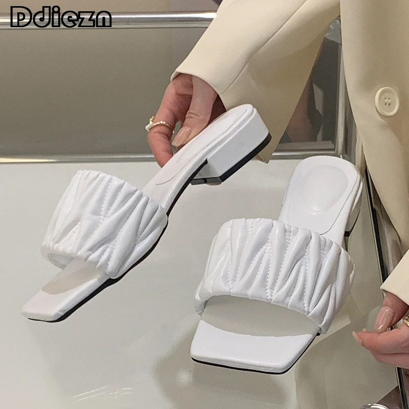 Elegant Slippers New In Footwear Summer Casual Slides 2023 Female Shoes Women Flip Flops Square Toe Ladies Outside Flats
Elegant Slippers New In Footwear Summer Casual Slides 2023 Female Shoes Women Flip Flops Square Toe Ladies Outside Flats