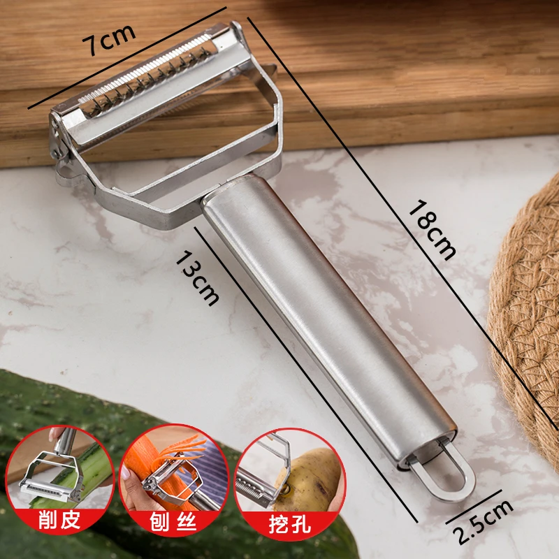 Kitchen Vegetable Peeler Stainless Steel Melon Planer Fruit And Vegetable Peeler Household Multiple-Function Double-Head Peeler
Kitchen Vegetable Peeler Stainless Steel Melon Planer Fruit And Vegetable Peeler Household Multiple-Function Double-Head Peeler