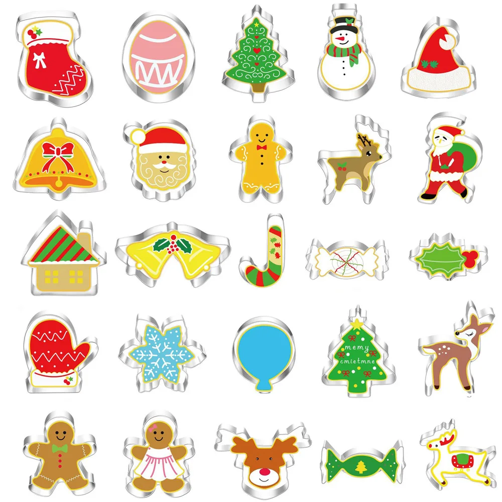 25 PCS Cookie Cutter Stainless Steel Baking Tools DIY Decoration Gingerbread Cake Biscuit Moulds Cookie Mold For Christmas Party
25 PCS Cookie Cutter Stainless Steel Baking Tools DIY Decoration Gingerbread Cake Biscuit Moulds Cookie Mold For Christmas Party