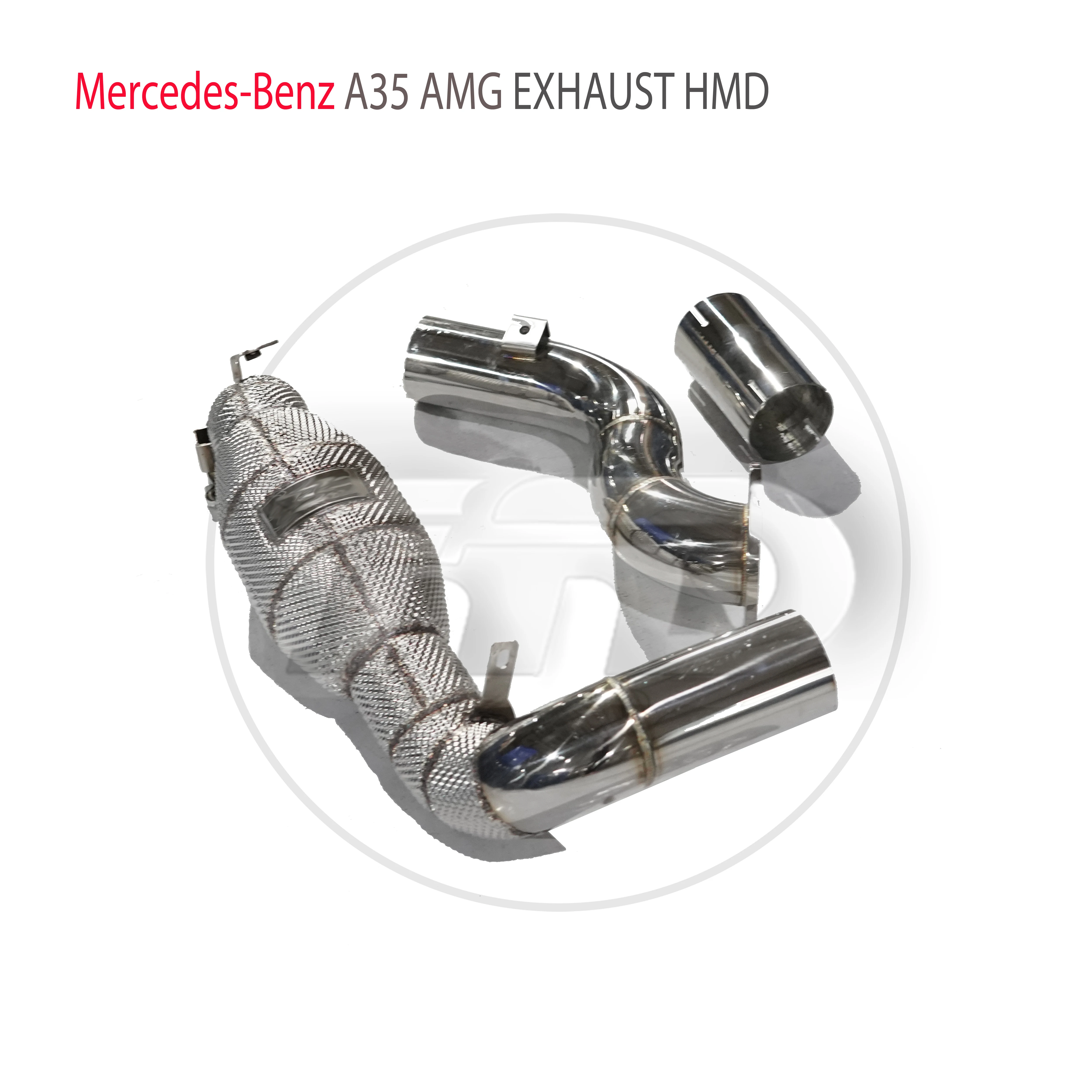 

HMD Exhaust System High Flow Performance Downpipe for Mercedes Benz A35 CLA35 GLA35 AMG W177 With Catalytic Header