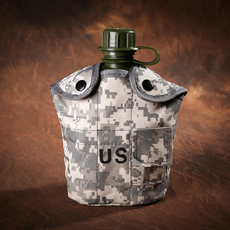 1L Military Kettle Outdoor Water Bottle with Camouflage Pouch Portable Camping Mountaineering Hiking Backpack Survival Water Cup
1L Military Kettle Outdoor Water Bottle with Camouflage Pouch Portable Camping Mountaineering Hiking Backpack Survival Water Cup