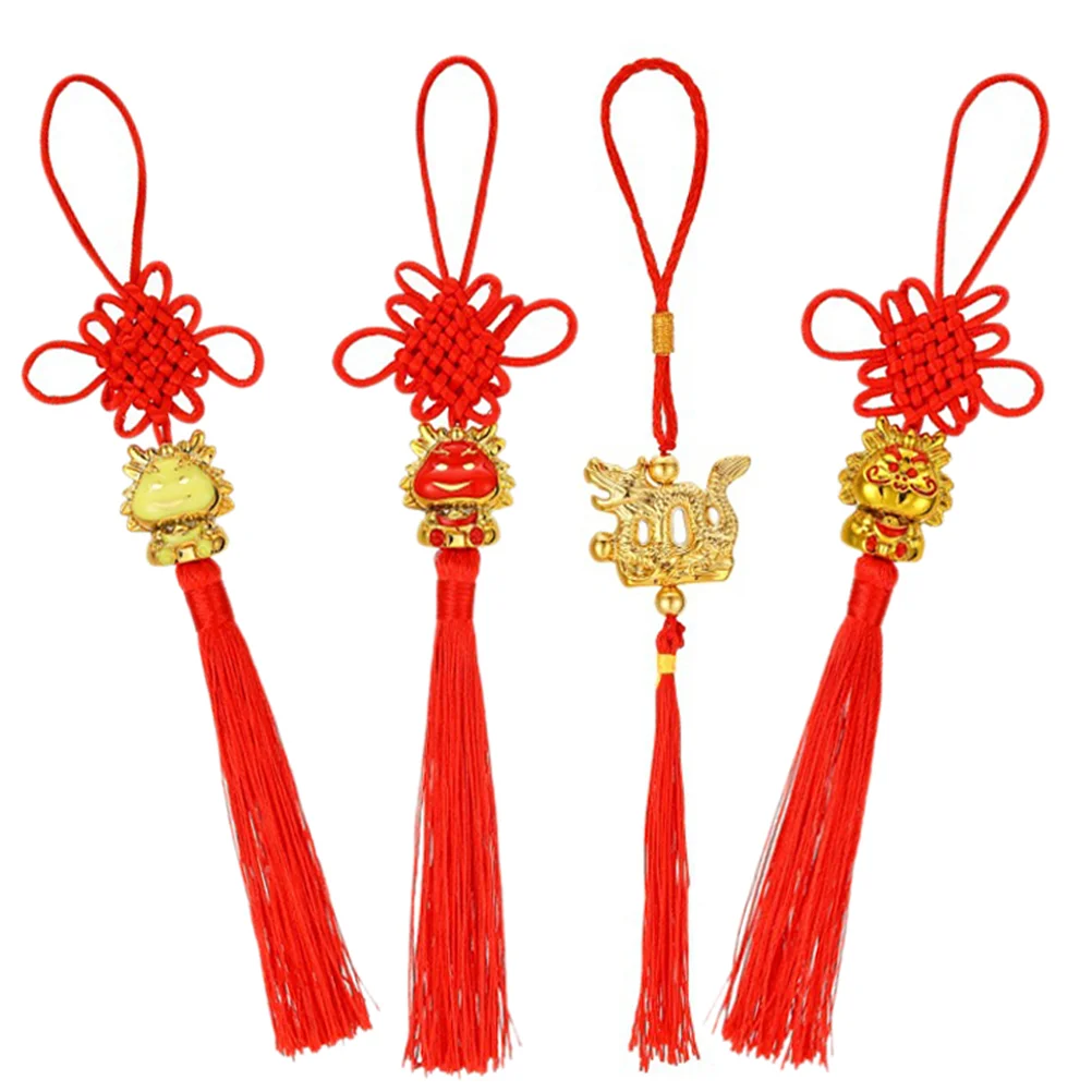 4 Pcs Chinese Knot Pendant Decorative Hanging Pendants Ornaments Spring Festival Dragon Tassel Tassels Small New Year Decors
4 Pcs Chinese Knot Pendant Decorative Hanging Pendants Ornaments Spring Festival Dragon Tassel Tassels Small New Year Decors