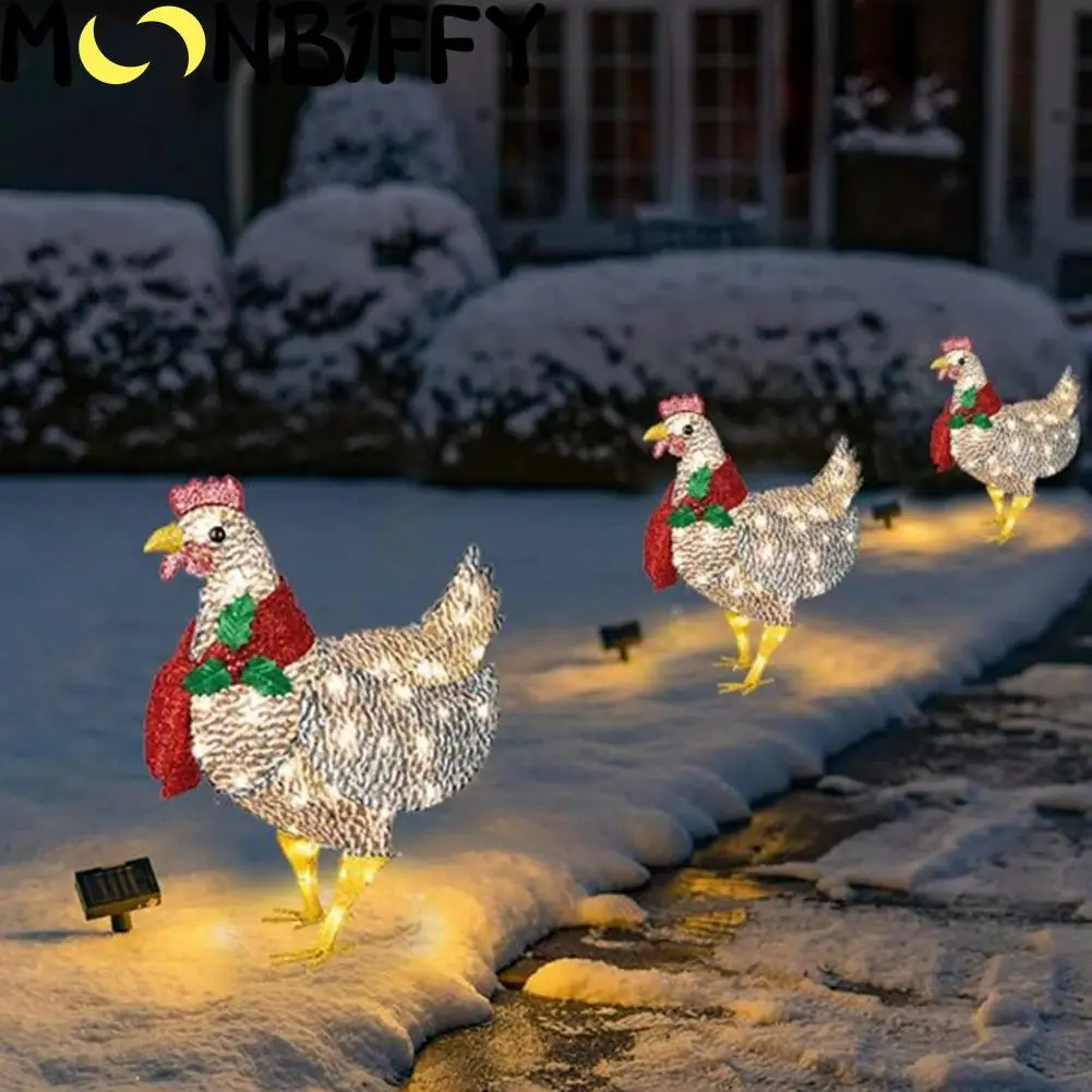 Scarf Metal Light-up Chicken Decorations for Garden Patio Lawn Glowing Chicken Christmas Acrylic Chicken Ornaments
Scarf Metal Light-up Chicken Decorations for Garden Patio Lawn Glowing Chicken Christmas Acrylic Chicken Ornaments