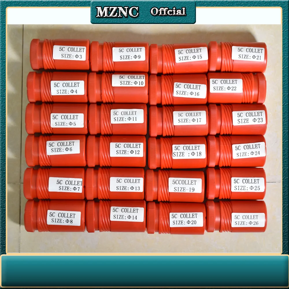 24pcs/set collet Round type 5C collet spring collet chuck ,range from 3-26mm for CNC machine milling lathe tool
24pcs/set collet Round type 5C collet spring collet chuck ,range from 3-26mm for CNC machine milling lathe tool