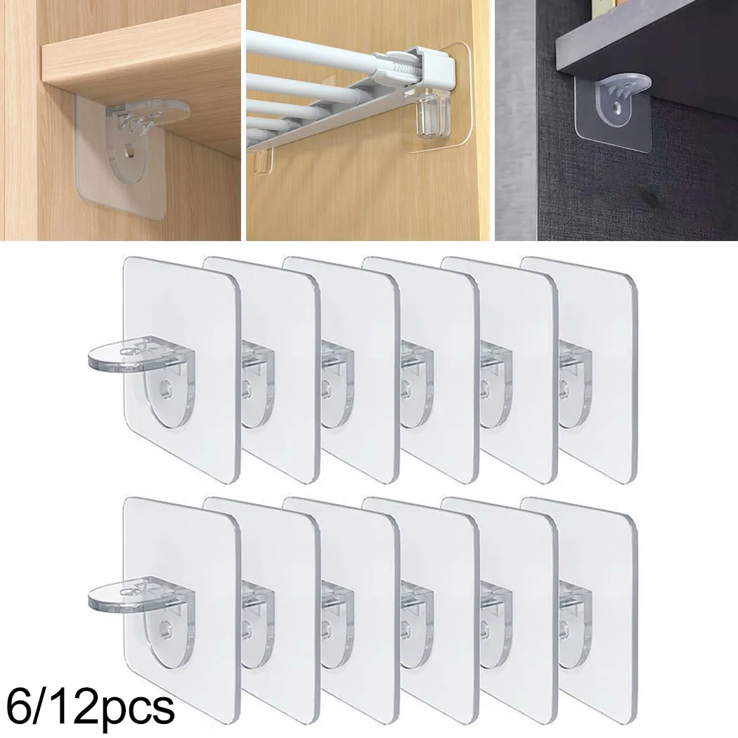 6/12Pcs 6x6cm Shelf Support Adhesive Pegs Wardrobe Divider Holders Closet Separator Shelf Sticky Hooks
6/12Pcs 6x6cm Shelf Support Adhesive Pegs Wardrobe Divider Holders Closet Separator Shelf Sticky Hooks