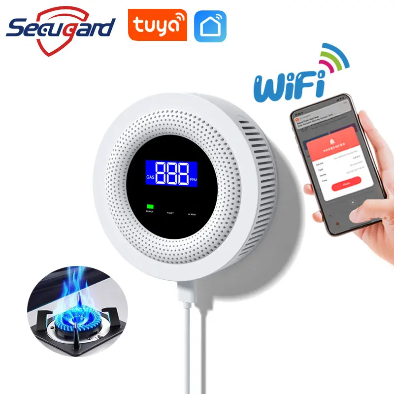Tuya WiFi Gas Detector 433MHz Wireless LPG Leak Sensor Kitchen Leakage Detectors Smart Home Security Sound Alarm
Tuya WiFi Gas Detector 433MHz Wireless LPG Leak Sensor Kitchen Leakage Detectors Smart Home Security Sound Alarm