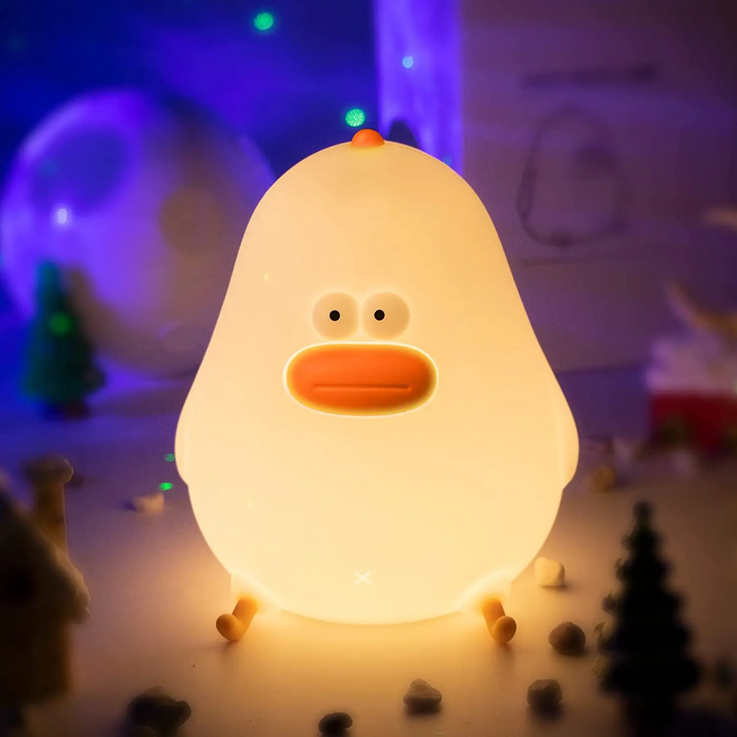 Cute Chicken LED Night Light USB Rechargeable Nightlights Silicone Duck Night Lamp Children Kid Gift Bedroom Room Decoration
Cute Chicken LED Night Light USB Rechargeable Nightlights Silicone Duck Night Lamp Children Kid Gift Bedroom Room Decoration