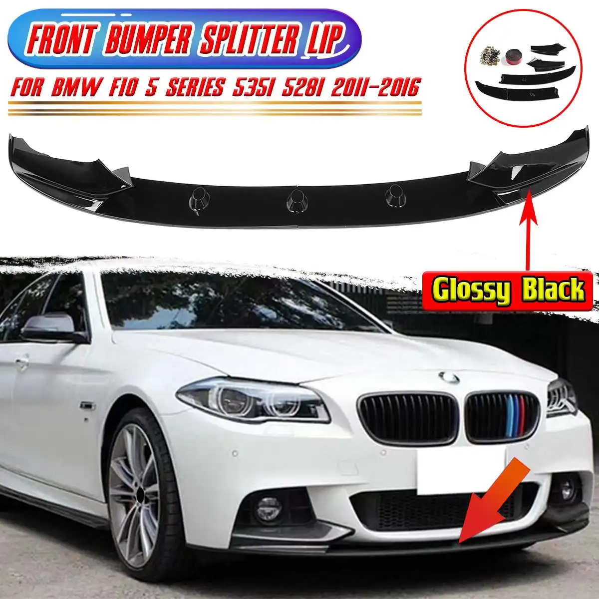 F10 Car Front Bumper Splitter Lip Spoiler Bumper Diffuser For BMW F10 5 Series 535i 528i M Sport 2011-2016 Bumper Aprons Guard
F10 Car Front Bumper Splitter Lip Spoiler Bumper Diffuser For BMW F10 5 Series 535i 528i M Sport 2011-2016 Bumper Aprons Guard