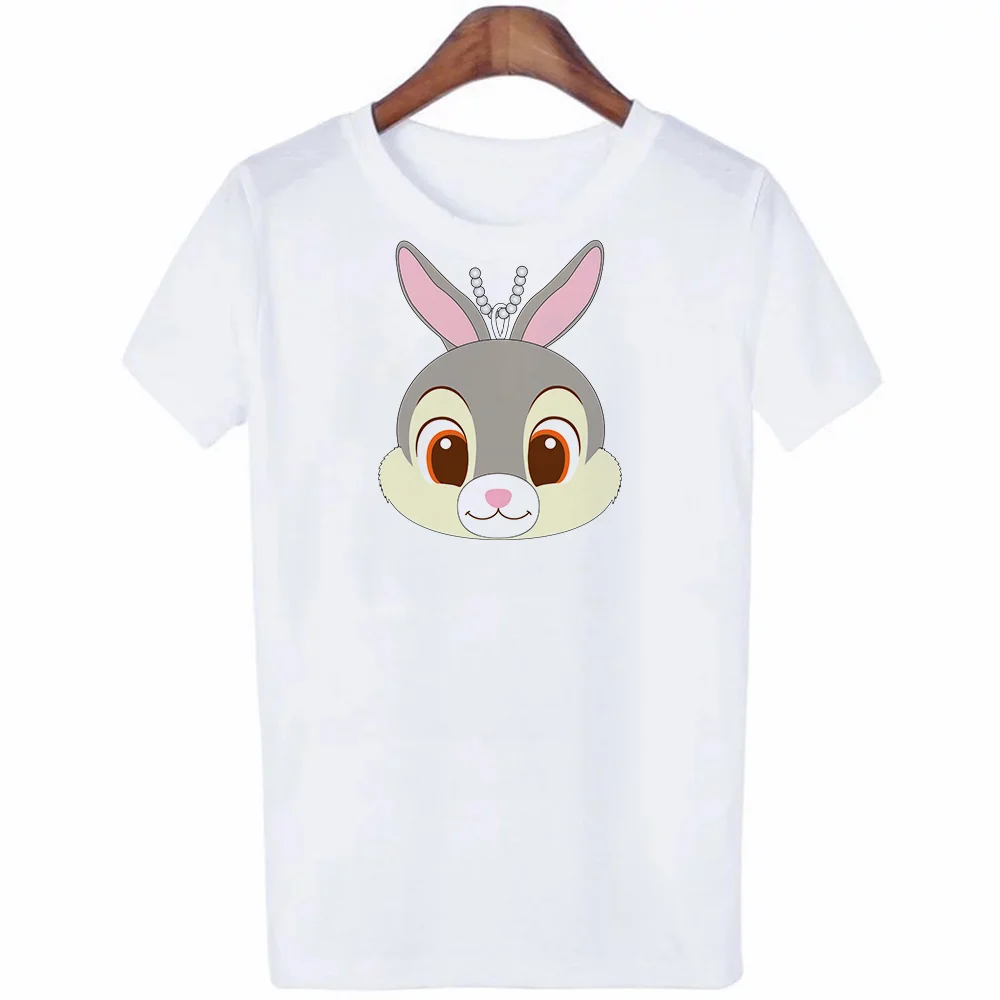 Fashion Summer New Disney Women T Shirt Thumper Cartoon Print White Harajuku Style Female T-Shirt Hot Selling Kawaii Causal Tees
Fashion Summer New Disney Women T Shirt Thumper Cartoon Print White Harajuku Style Female T-Shirt Hot Selling Kawaii Causal Tees