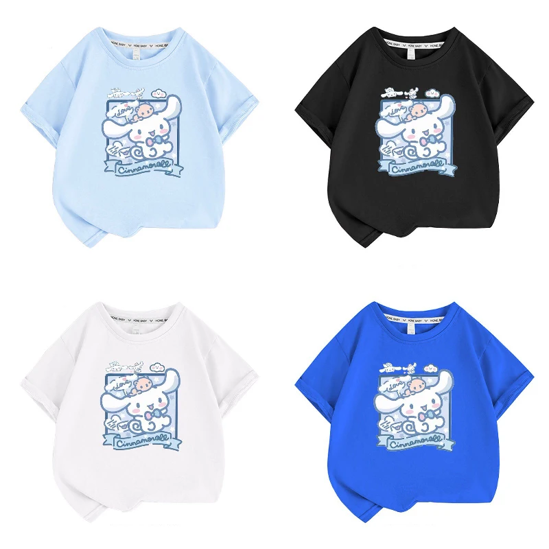 Аниме Kawaii Sanrio Cinnamoroll с коротким рукавом для девушек парные Летние Симпатичные принты дышащий свободный круглый вырез хлопковый топ подарок на день рождения
Аниме Kawaii Sanrio Cinnamoroll с коротким рукавом для девушек парные Летние Симпатичные принты дышащий свободный круглый вырез хлопковый топ подарок на день рождения