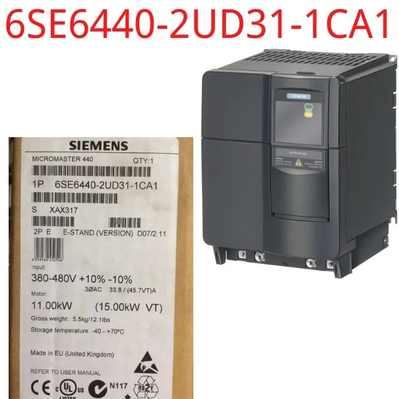 6SE6440-2UD31-1CA1 Brand New MICROMASTER 440 without filter 380-480 V 3 AC +10/-10% 47-63 Hz constant torque 11 kW overload 150%
6SE6440-2UD31-1CA1 Brand New MICROMASTER 440 without filter 380-480 V 3 AC +10/-10% 47-63 Hz constant torque 11 kW overload 150%
