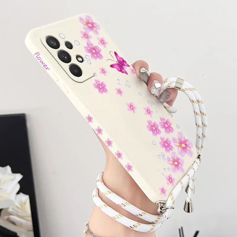 Peach Blossoms Bloom Crossbody Lanyard Silicone Phone Case For Samsung Galaxy A54 A34 A24 A73 A53 A52 A52S A04S A04E A72 Cover
Peach Blossoms Bloom Crossbody Lanyard Silicone Phone Case For Samsung Galaxy A54 A34 A24 A73 A53 A52 A52S A04S A04E A72 Cover