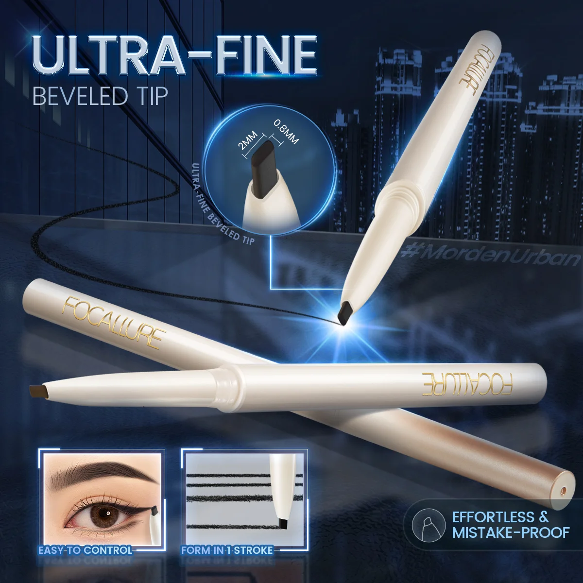FOCALLURE Beveled Tip Eye Gel Pencil Lasting Waterproof Not Blooming Shiny Quick Drying Ultra-fine Smooth Makeup
FOCALLURE Beveled Tip Eye Gel Pencil Lasting Waterproof Not Blooming Shiny Quick Drying Ultra-fine Smooth Makeup
