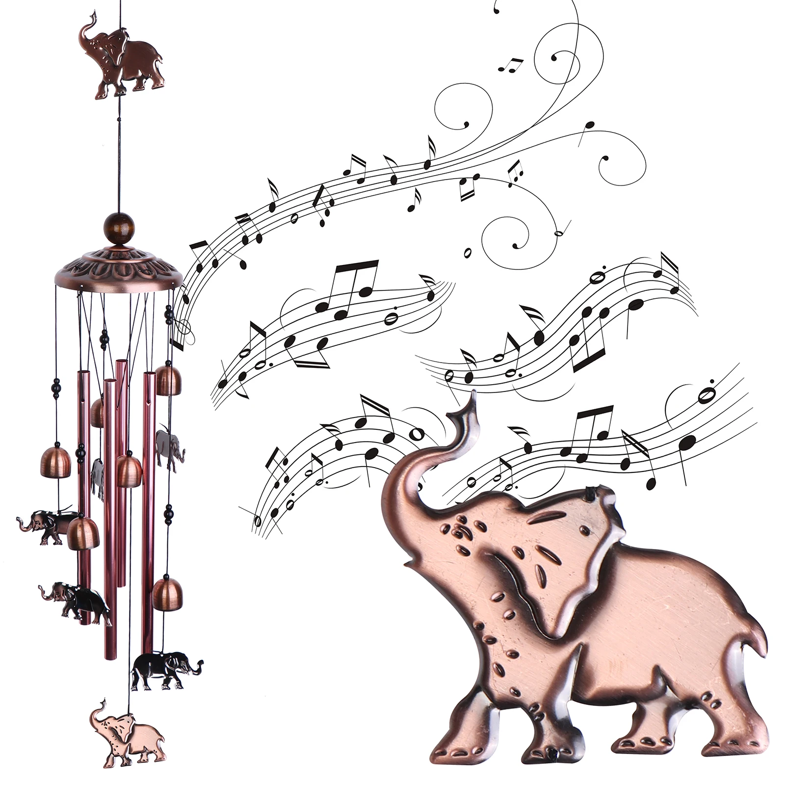 Elephant Wind Chime Copper Wind Chime Outdoor Elephant Windchime Decor Yard Garden Outdoor Chimes Decor Accessories Sun Catcher
Elephant Wind Chime Copper Wind Chime Outdoor Elephant Windchime Decor Yard Garden Outdoor Chimes Decor Accessories Sun Catcher