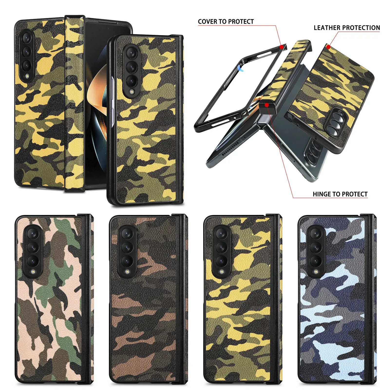 for Samsung Galaxy Z Fold 3 4 Case Camouflage Anti-fall Ultrathin Full Back Protective Shockproof Phone Cover Samsung Z fold 4
for Samsung Galaxy Z Fold 3 4 Case Camouflage Anti-fall Ultrathin Full Back Protective Shockproof Phone Cover Samsung Z fold 4