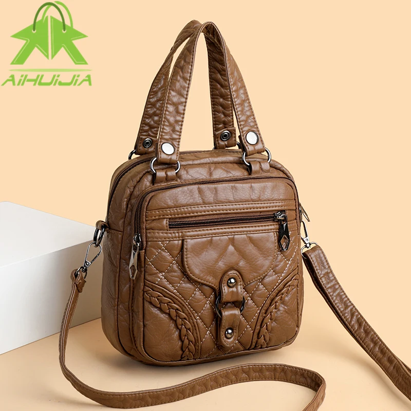 High Quality Women's Soft Pu Leather Shoulder Crossbody Bags Vintage Simple Handbag 2022 New Luxury Designer Small Backpacks
High Quality Women's Soft Pu Leather Shoulder Crossbody Bags Vintage Simple Handbag 2022 New Luxury Designer Small Backpacks