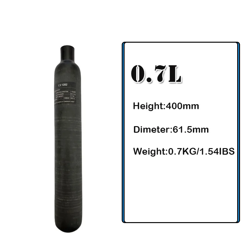 Цилиндр из углеродного волокна 30Mpa 4500Psi 0.7L 700cc, бак HPA для пейнтбола, охоты для пневматической винтовки PCP Daystate и FX Thread M18 * 1,5 
Цилиндр из углеродного волокна 30Mpa 4500Psi 0.7L 700cc, бак HPA для пейнтбола, охоты для пневматической винтовки PCP Daystate и FX Thread M18 * 1,5
