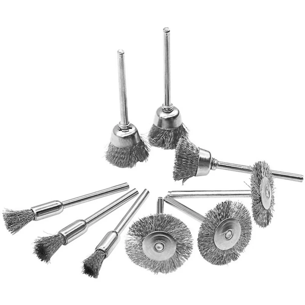 9Pcs/Set Stainless Steel Wire Brush Wire Wheel Rotary Tool Rust Removal Polishing Grinding Wheel T-shaped Small Brush Abrasive
9Pcs/Set Stainless Steel Wire Brush Wire Wheel Rotary Tool Rust Removal Polishing Grinding Wheel T-shaped Small Brush Abrasive