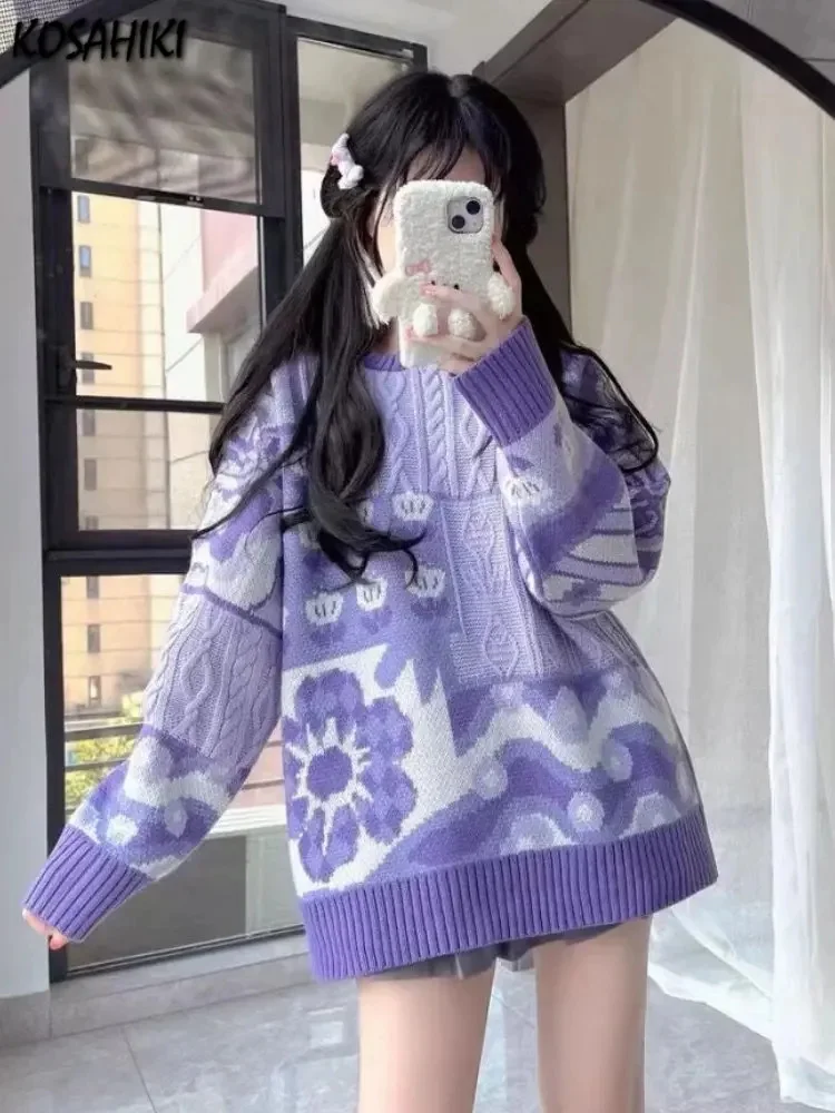 Japanese Cute Sweaters Womenn Harajuku Jumper Pull Femme Vintage Floral Sueter Streetwear Knitted Y2k Pullovers
Japanese Cute Sweaters Womenn Harajuku Jumper Pull Femme Vintage Floral Sueter Streetwear Knitted Y2k Pullovers