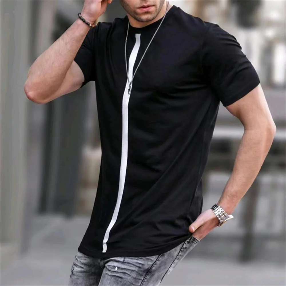 T-Shirt For Men Summer Simple Vertical Print Short-sleeved T-shirt Everyday Casual Men's Top Holiday Travel Clothing Interesting
T-Shirt For Men Summer Simple Vertical Print Short-sleeved T-shirt Everyday Casual Men's Top Holiday Travel Clothing Interesting