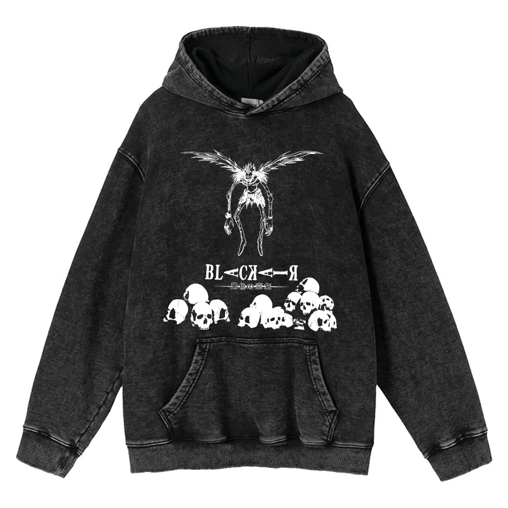 Vintage Washed Men's Hoodies Anime Death Note Print Hoode Sweatshirts Harajuku Casual Pullover Oversized Streetwear Y2K Clothes
Vintage Washed Men's Hoodies Anime Death Note Print Hoode Sweatshirts Harajuku Casual Pullover Oversized Streetwear Y2K Clothes