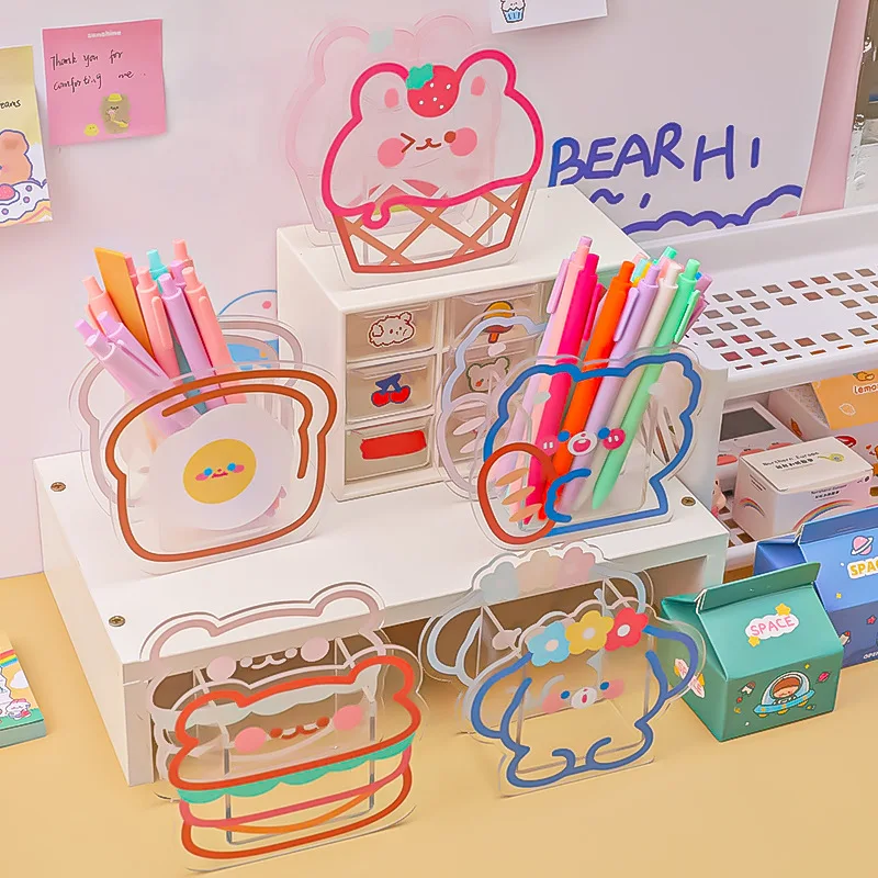Kawaii Puppy Pen Holder Transparent Acrylic Pen Container Cartoon Pen Box Desk Storage Box School Stationery Supplies
Kawaii Puppy Pen Holder Transparent Acrylic Pen Container Cartoon Pen Box Desk Storage Box School Stationery Supplies