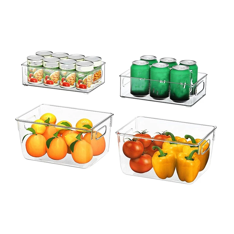 4Pcs Clear Pantry Organizer BinsRefrigerator Storage Bins with Handles for Fridge, Freezer, Cabinet, Kitchen, Bathrooms
4Pcs Clear Pantry Organizer BinsRefrigerator Storage Bins with Handles for Fridge, Freezer, Cabinet, Kitchen, Bathrooms