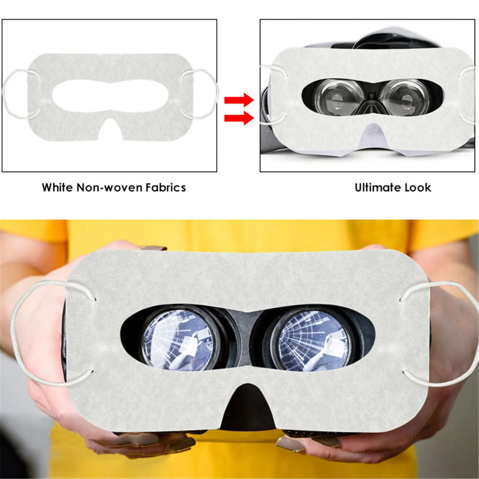VR Eye Face Cover 100 Pack Sanitary VR Disposabled VR Eve Covers Universal Face Cover Pad For VR VR Eye Cover For Virtual Realit
VR Eye Face Cover 100 Pack Sanitary VR Disposabled VR Eve Covers Universal Face Cover Pad For VR VR Eye Cover For Virtual Realit