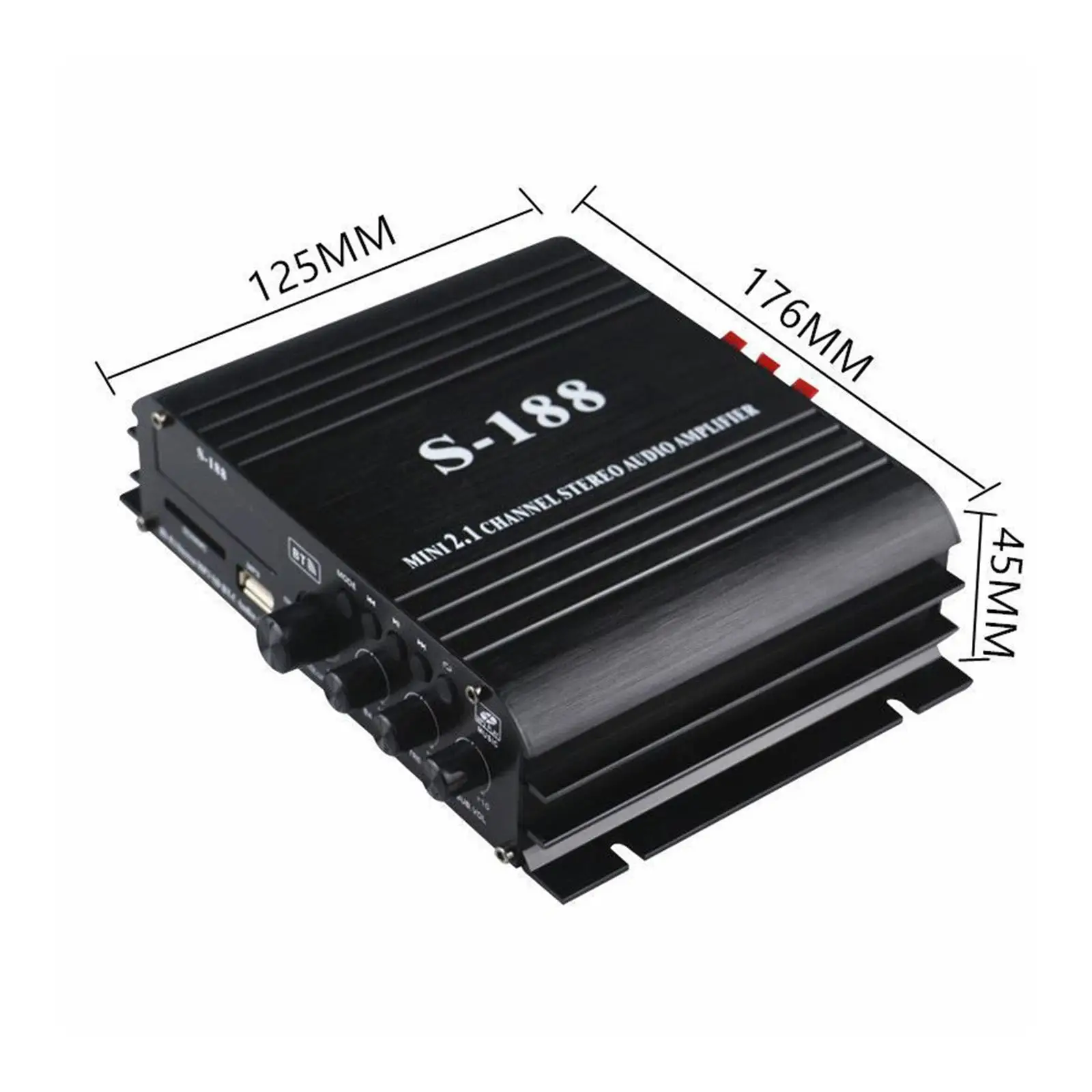 Car Vehicle Home Power Amplifier EU Adapter LED Display Screen with Bass and Treble Control Knobs Size 7x5x1.8inch DC 12V-14V
Car Vehicle Home Power Amplifier EU Adapter LED Display Screen with Bass and Treble Control Knobs Size 7x5x1.8inch DC 12V-14V