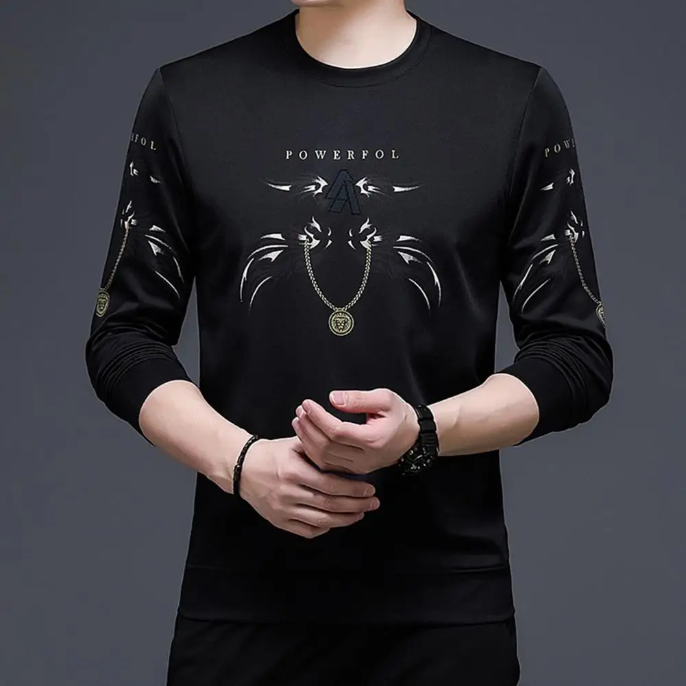 Autumn Sweatshirt Fabulous Pullover Soft Wing Printing Elastic Hem Men Tops Daily Clothing
Autumn Sweatshirt Fabulous Pullover Soft Wing Printing Elastic Hem Men Tops Daily Clothing