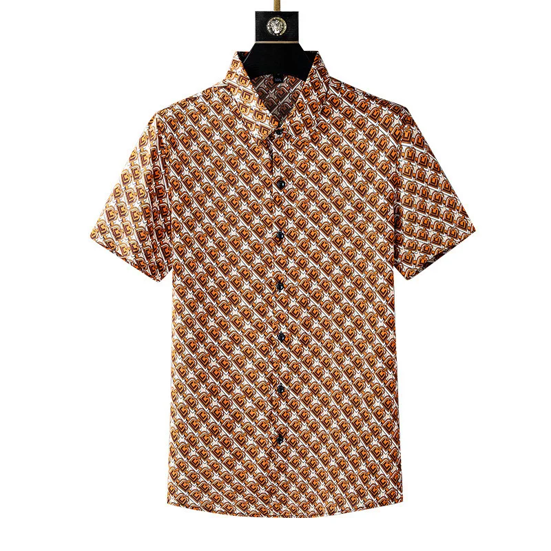 Autumn Luxury Men Short Sleeve Shirts For Man Turn Down Fashion Casual Black Print Tops
Autumn Luxury Men Short Sleeve Shirts For Man Turn Down Fashion Casual Black Print Tops