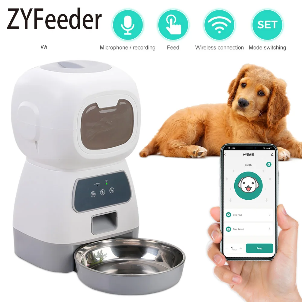 3.5L Wifi APP Controll Smart Automatic Pets Feeder For Cats Dogs Food Dispenser Timer Dogs Cats Supplies Feeding Bowl
3.5L Wifi APP Controll Smart Automatic Pets Feeder For Cats Dogs Food Dispenser Timer Dogs Cats Supplies Feeding Bowl