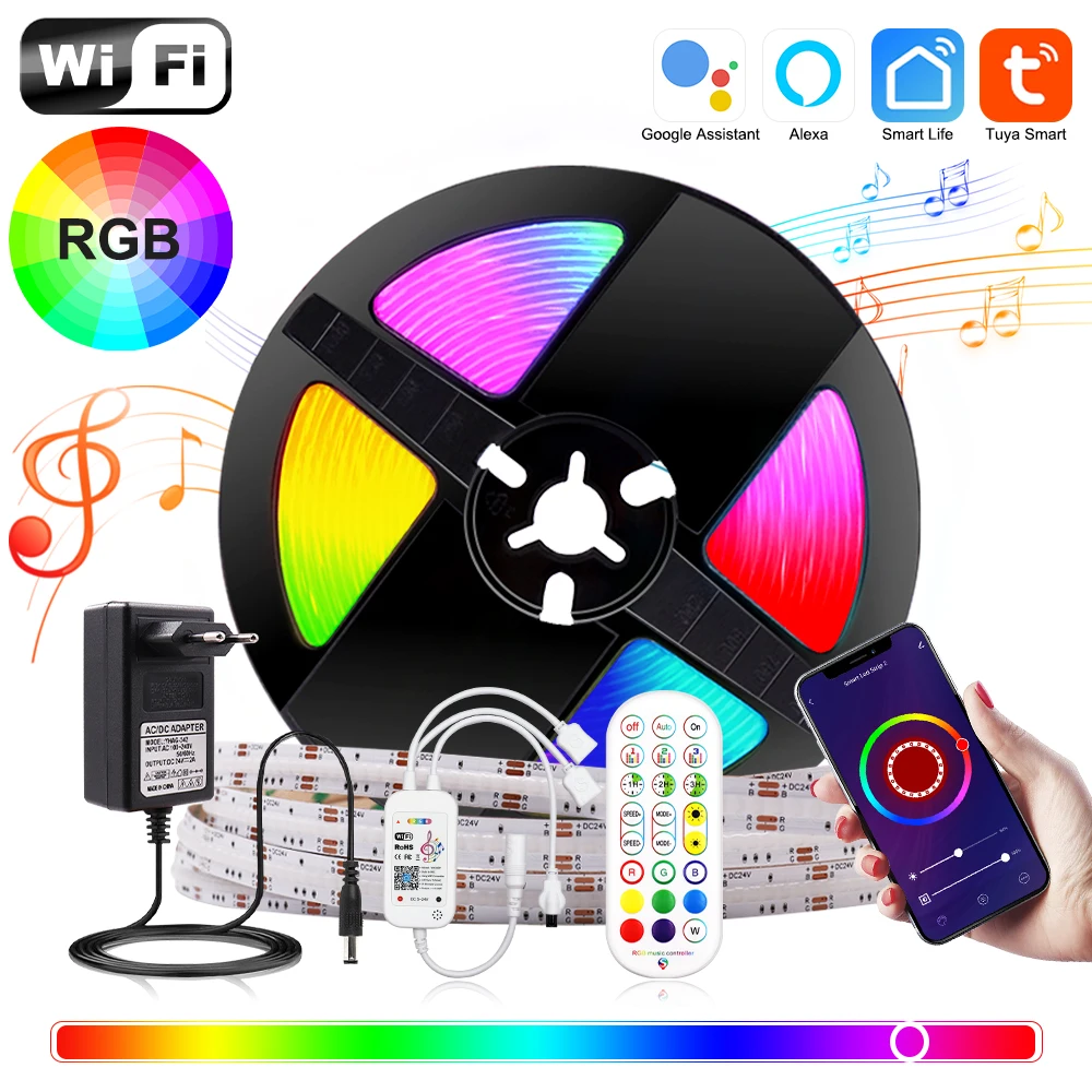 High Bright RGB COB LED Strip Light Tuya Wifi BlueTooth APP Smart Control Colorful LED Strip Work With Alexa Google Home Decor
High Bright RGB COB LED Strip Light Tuya Wifi BlueTooth APP Smart Control Colorful LED Strip Work With Alexa Google Home Decor