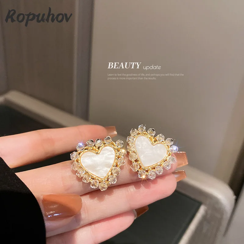 ROPUHOV 2022 New Woman Silver Needle Crystal Shell Korea Design Sense Of Love Small Fresh And Sweet Wind Earrings
ROPUHOV 2022 New Woman Silver Needle Crystal Shell Korea Design Sense Of Love Small Fresh And Sweet Wind Earrings