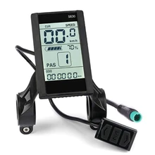 Protocol 2 Electric Bicycle Bike Display 24V 36V 48V LCD S830 Display with USB Waterproof Connection (5 Pins)