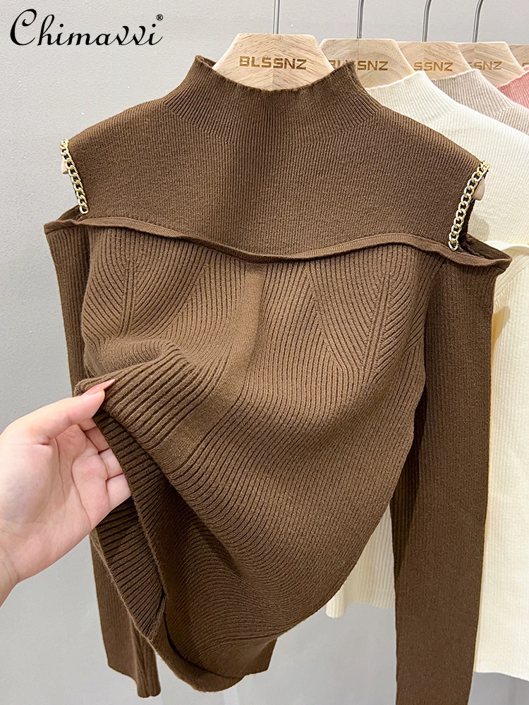 Half Turtleneck Bottoming Shirt Women's Inner Wear Winter 2023 New Fashion Hollowed-out Sweater Loose Long Sleeve Knitted Top
Half Turtleneck Bottoming Shirt Women's Inner Wear Winter 2023 New Fashion Hollowed-out Sweater Loose Long Sleeve Knitted Top