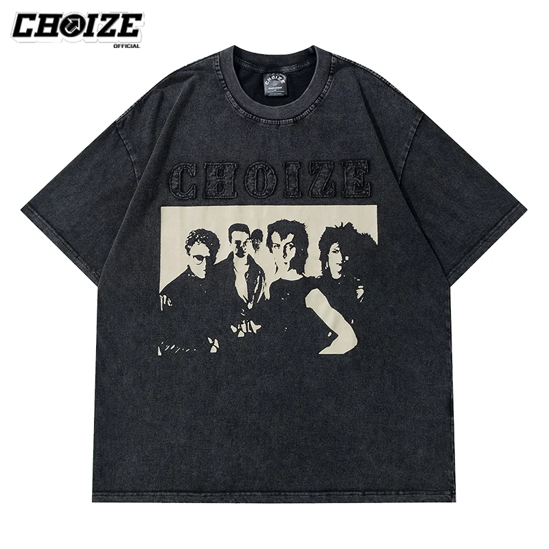 CHOIZE Streetwear Men Top Tees Oversize Hip Hop T-shirt Punk Black Pure Cotton Summer Graphic T Shirts for Women Unisex Tops 90s
CHOIZE Streetwear Men Top Tees Oversize Hip Hop T-shirt Punk Black Pure Cotton Summer Graphic T Shirts for Women Unisex Tops 90s