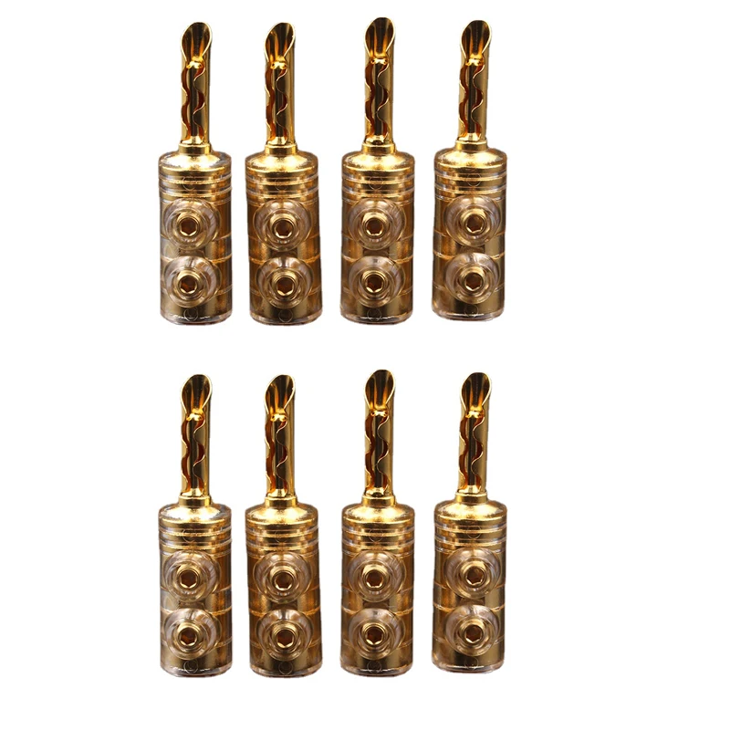 8pcs Pure Copper Gold-plated Banana Plug Power Amplifier Speaker Cable Connector Audio Cable Plug
8pcs Pure Copper Gold-plated Banana Plug Power Amplifier Speaker Cable Connector Audio Cable Plug