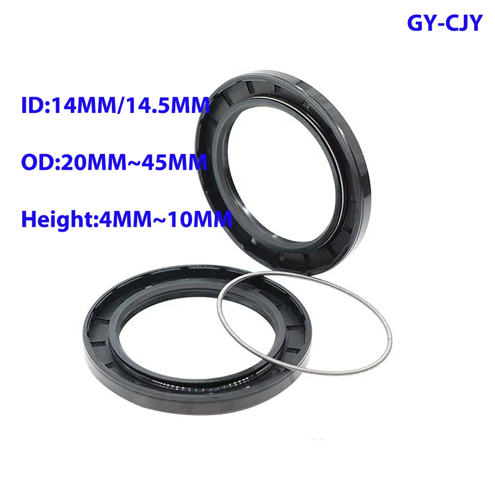 ID: 14mm Black NBR TC/FB/TG4 Skeleton Oil Seal Rings OD: 20mm - 45mm Height: 4mm - 10mm NBR Double Lip Seal for Rotation Shaft
ID: 14mm Black NBR TC/FB/TG4 Skeleton Oil Seal Rings OD: 20mm - 45mm Height: 4mm - 10mm NBR Double Lip Seal for Rotation Shaft