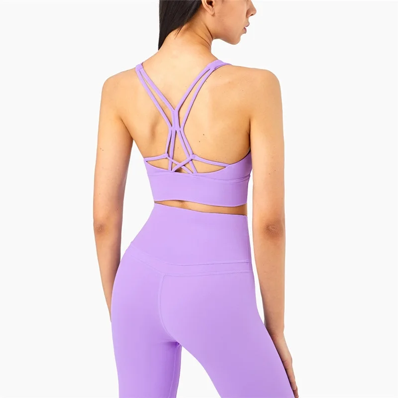 Solid Color Fitness Women Sports Bra Push Up Top Yoga Vest High Impact Shockproof Cross Comprehensive Training Jogging Chest Pad
Solid Color Fitness Women Sports Bra Push Up Top Yoga Vest High Impact Shockproof Cross Comprehensive Training Jogging Chest Pad