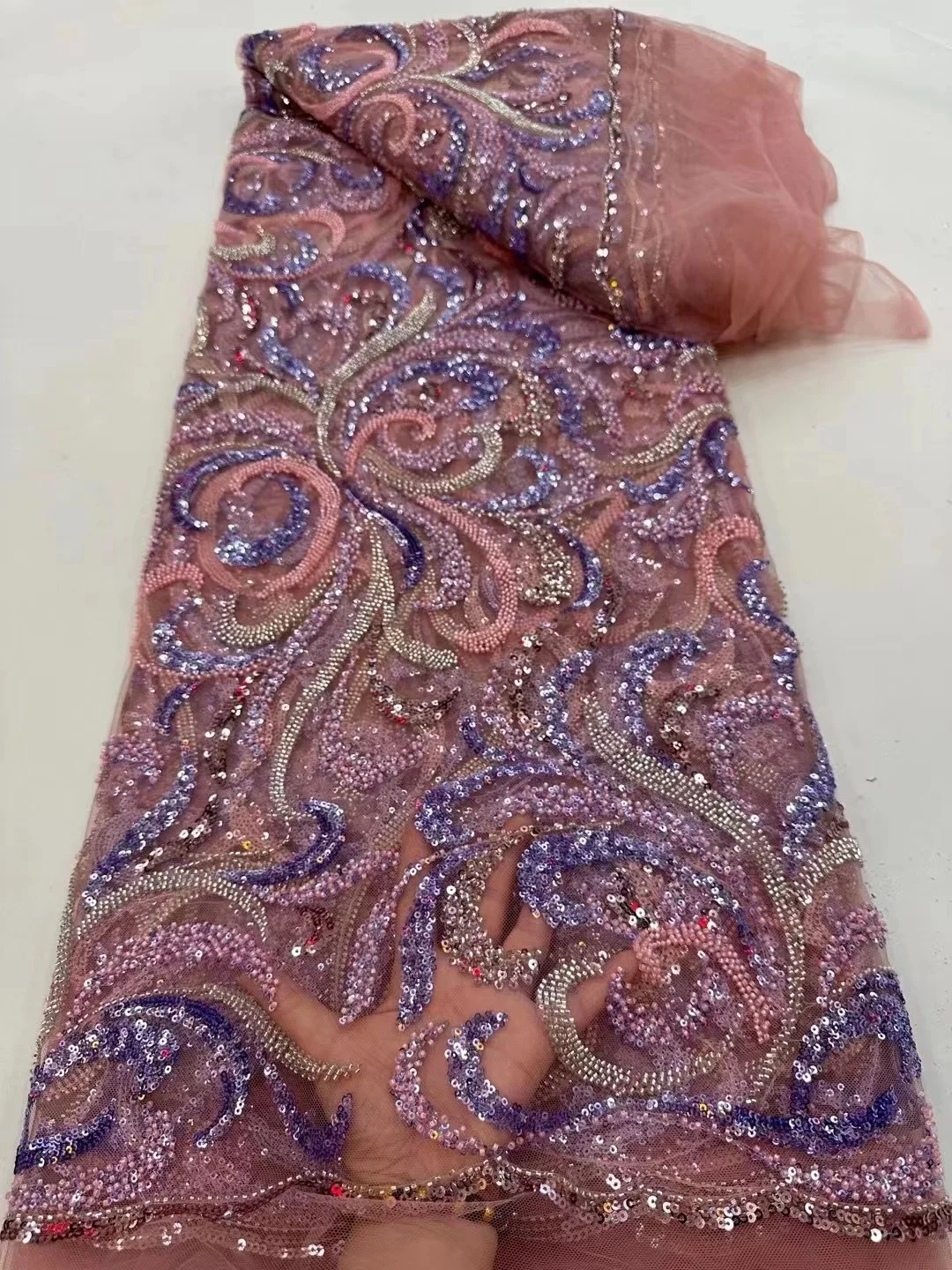 African Sequins Beads Lace Fabric 2023 High Quality French Mesh Groom Lace Fabrics Nigerian Lace Fabric For Wedding Dress Women
African Sequins Beads Lace Fabric 2023 High Quality French Mesh Groom Lace Fabrics Nigerian Lace Fabric For Wedding Dress Women