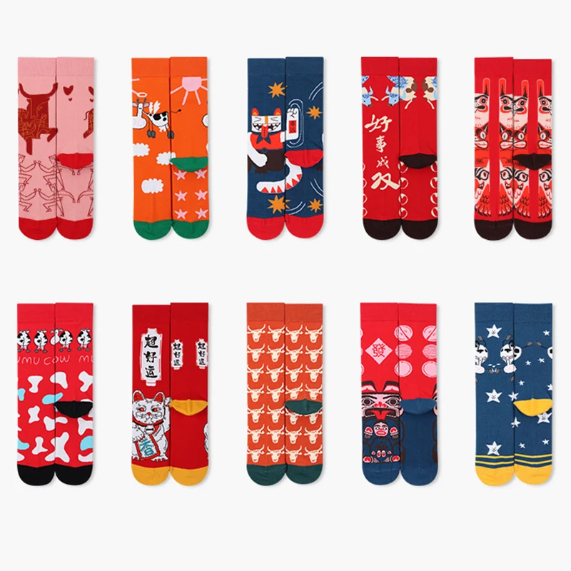Winter new mid-tube socks, red socks for the year of the ox, new year cotton socks, parent-child socks long socks
Winter new mid-tube socks, red socks for the year of the ox, new year cotton socks, parent-child socks long socks