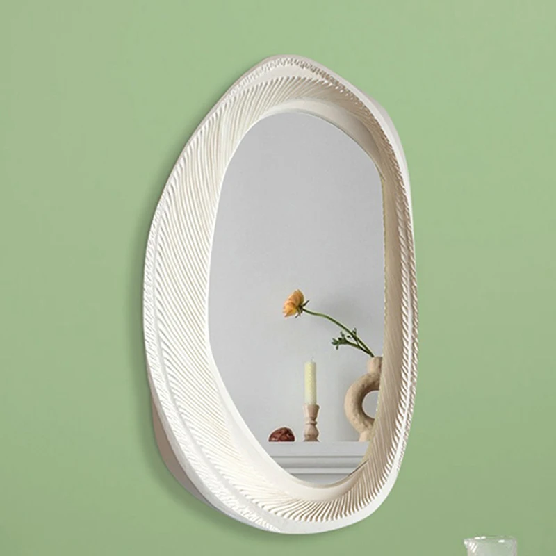 Living Room Mirror Wall Hanging Wood Art Nordic Girls Makeup Irregular Bedroom Mirror Vanity Bathroom Lustro House Decoration
Living Room Mirror Wall Hanging Wood Art Nordic Girls Makeup Irregular Bedroom Mirror Vanity Bathroom Lustro House Decoration