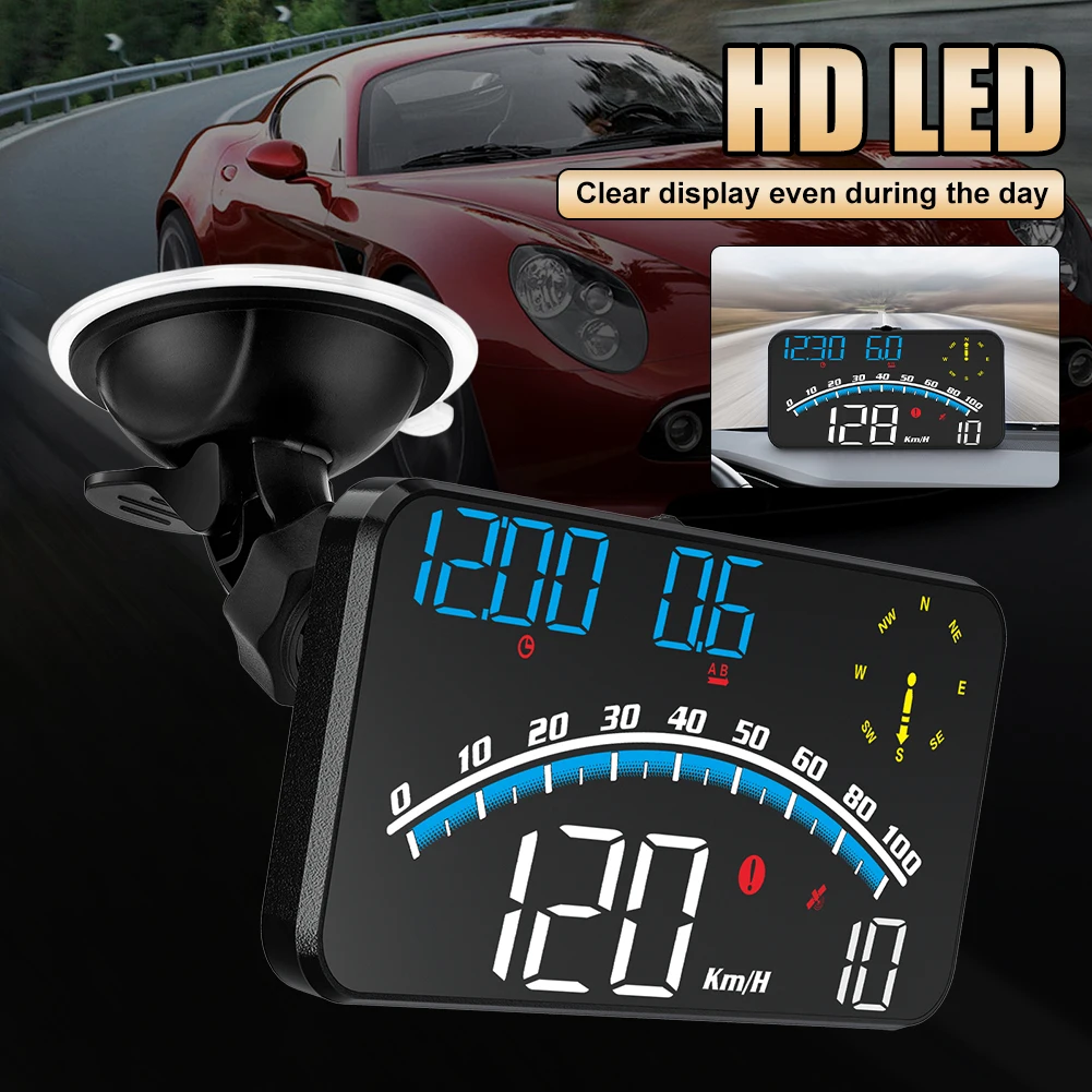 

G10 Universal HUD GPS Head Up Display Speedometer Odometer LED Display Windscreen Projector with Overspeed Fatigue Driving Alarm