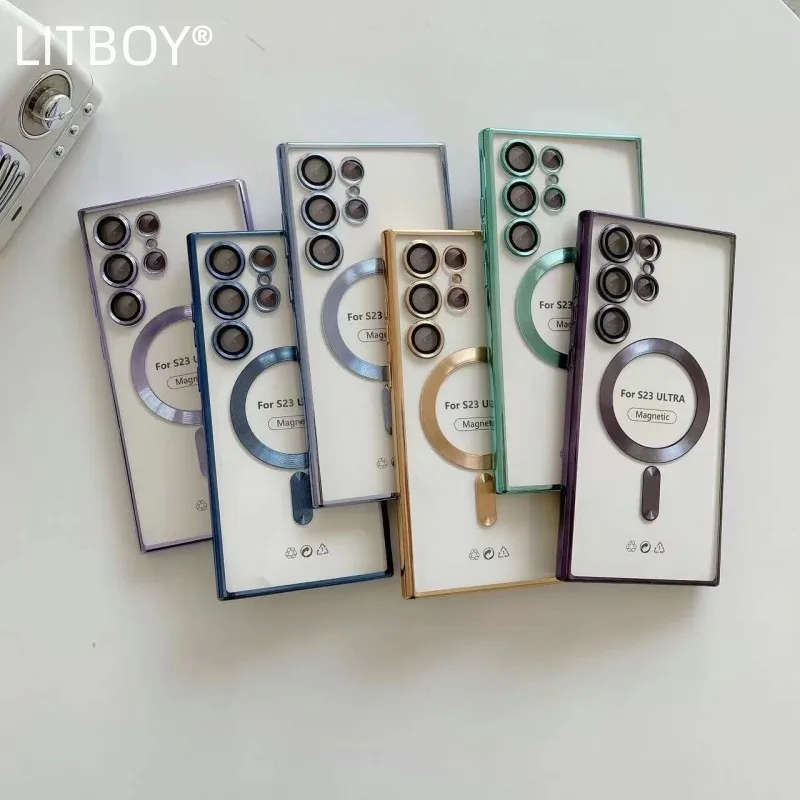 LITBOY Electroplate Magnetic Wireless Charge Silicone Case For Samsung Galaxy S23 S22 S21 Ultra Note 10 20 Plus Shockproof Cover
LITBOY Electroplate Magnetic Wireless Charge Silicone Case For Samsung Galaxy S23 S22 S21 Ultra Note 10 20 Plus Shockproof Cover