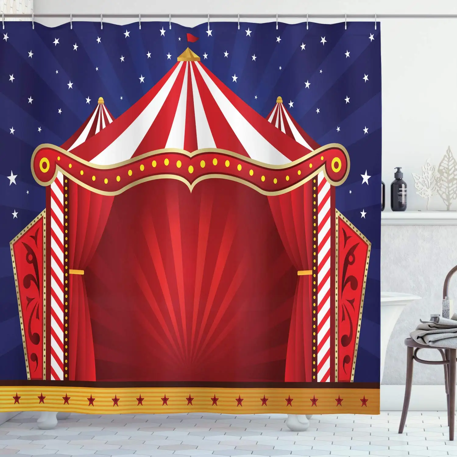 Opera Shower Curtain,Vintage Grunge Theater Design Illustration Medieval Baroque Cloth Fabric Bathroom Decor Set Stage Classical
Opera Shower Curtain,Vintage Grunge Theater Design Illustration Medieval Baroque Cloth Fabric Bathroom Decor Set Stage Classical